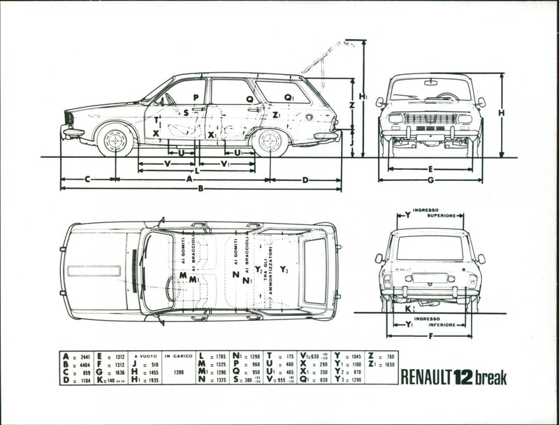 Renault 12 break - Vintage Photograph