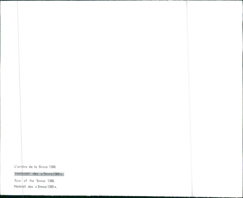 Simca 1300 - Vintage Photograph