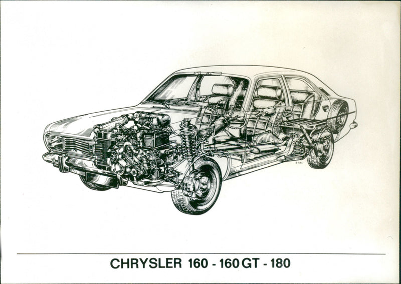 A cross section of Chrysler 160 - 160 GT - 180 - Vintage Photograph