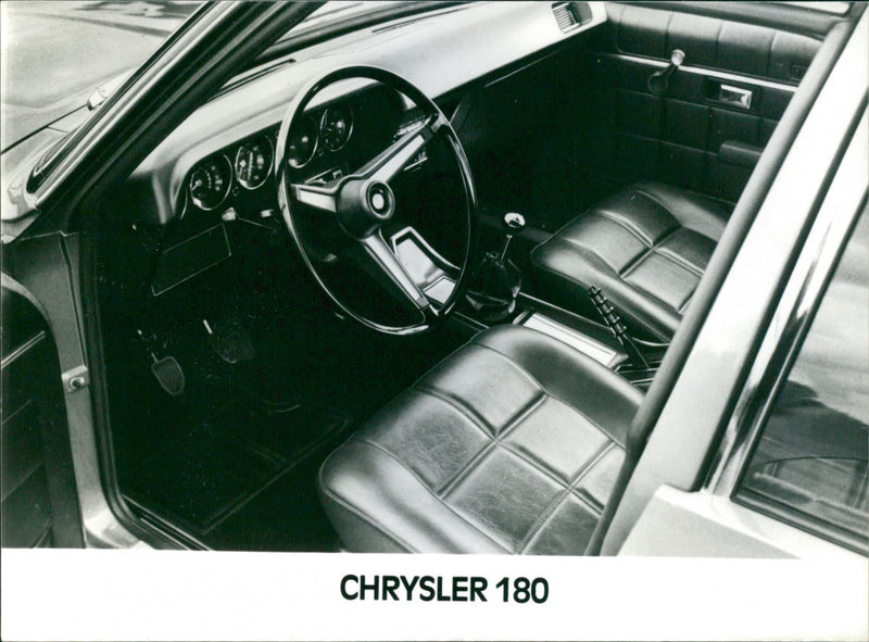 Chrysler 180 control panel and front seat - Vintage Photograph