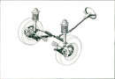 A front axle of the Volkswagen Golf. - Vintage Photograph