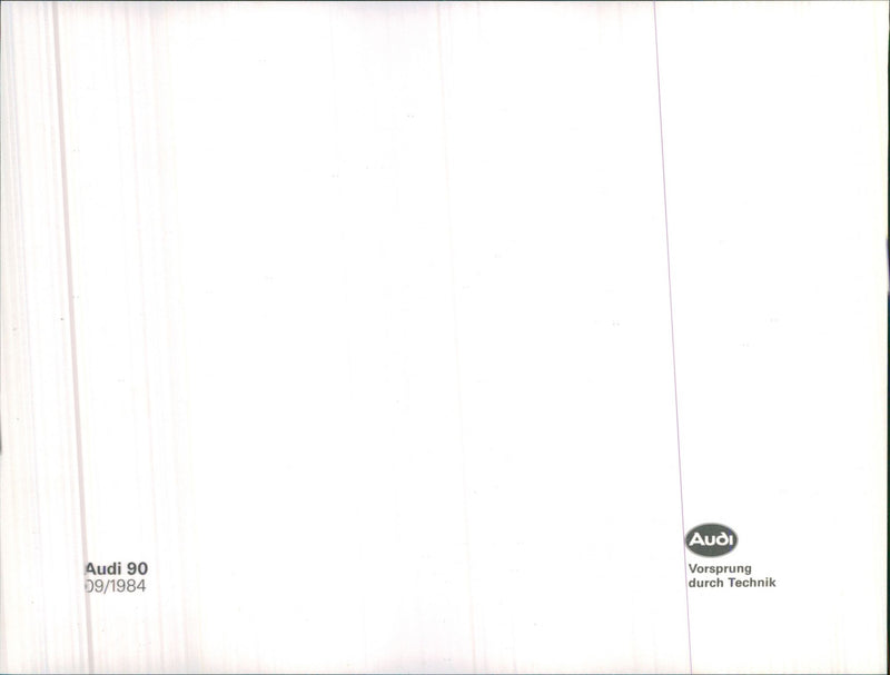 Audi 90 - Vintage Photograph