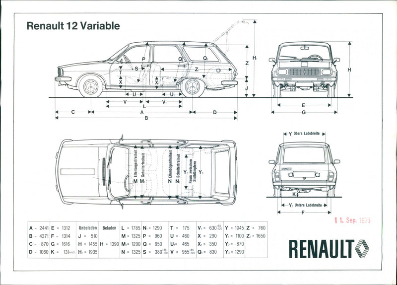 Renault 12 Variable - Vintage Photograph