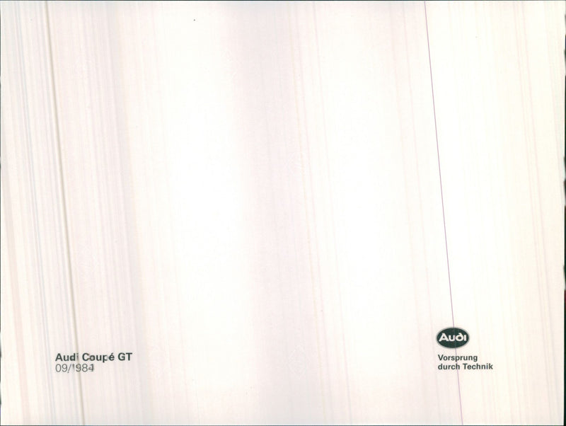 Audi Coupe GT - Vintage Photograph