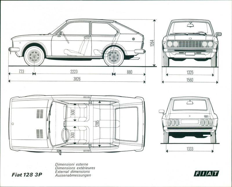 Fiat 128 3P - Vintage Photograph