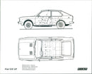 Fiat 128 3p drawings - Vintage Photograph