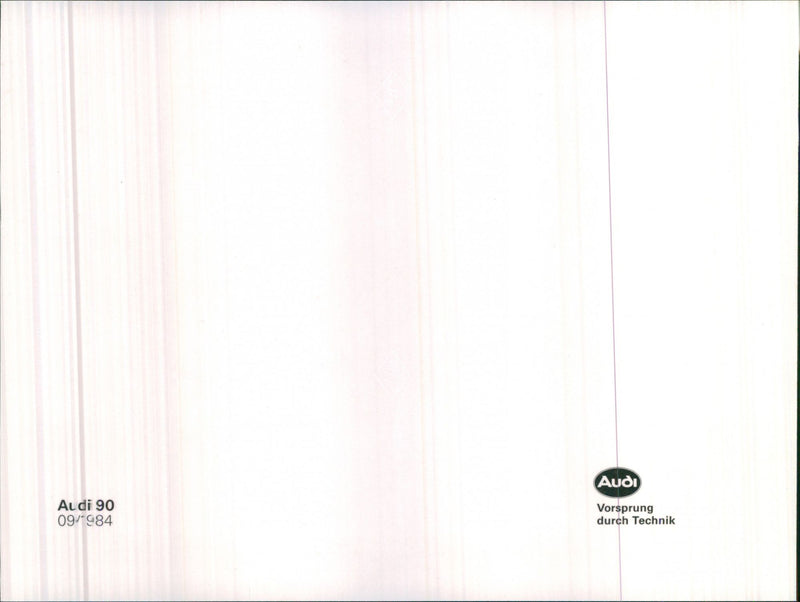 Audi 90 9/84 - Vintage Photograph