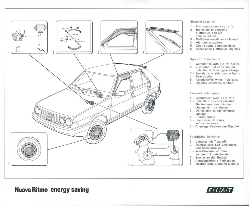 A view of Nuova Ritmo energy saving components - Vintage Photograph