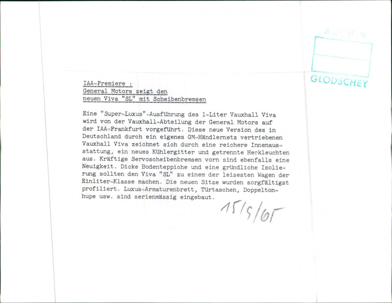 Vauxhall Viva - Vintage Photograph