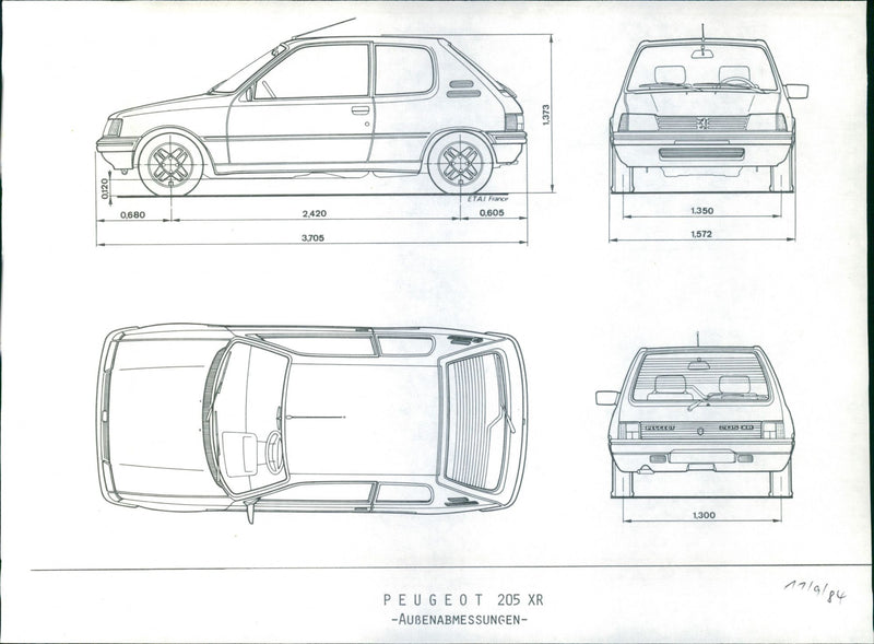 Peugeot 205 XR - Vintage Photograph
