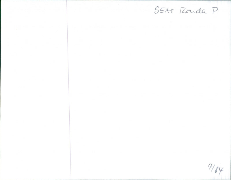 Seat Ronda P - Vintage Photograph