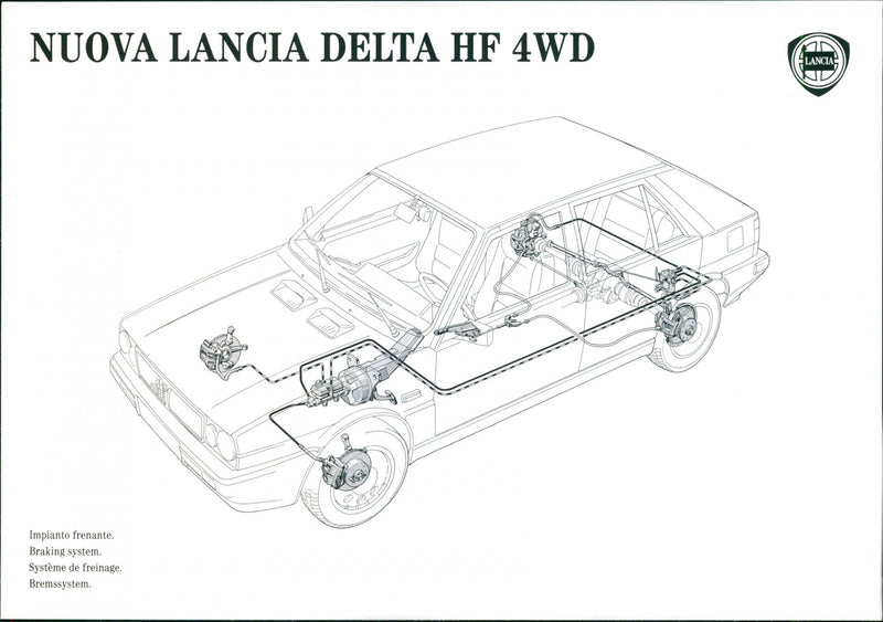 Lancia Delta HF 4WD's braking system - Vintage Photograph