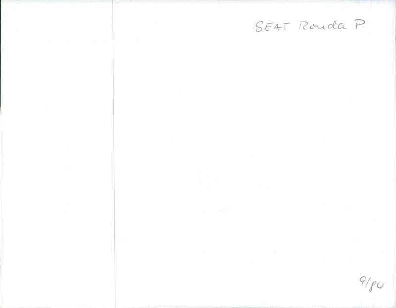 Seat Ronda P - Vintage Photograph