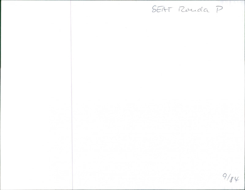 Seat Ronda P - Vintage Photograph