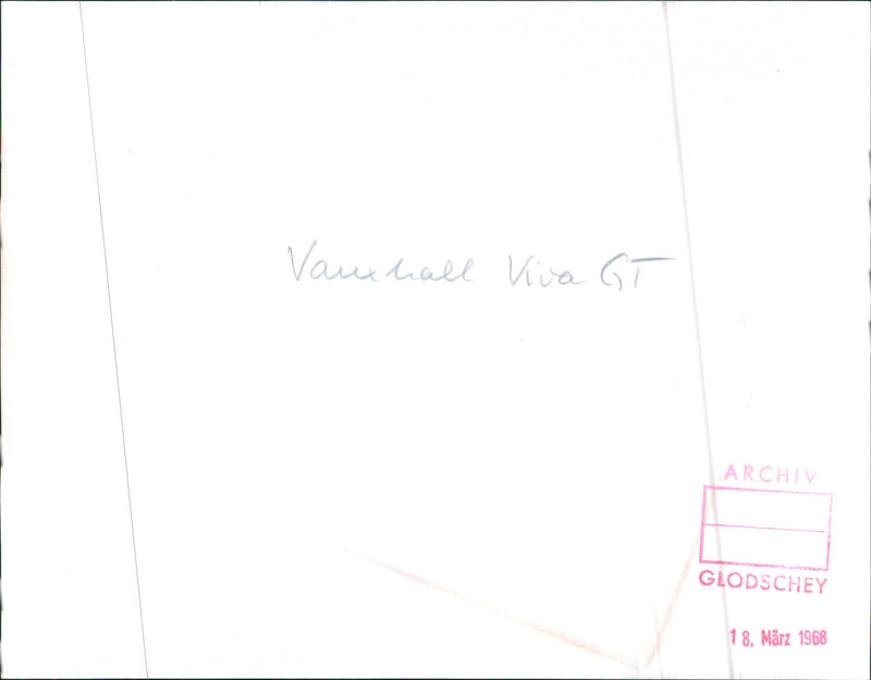 Vauxhall Viva GT - Vintage Photograph