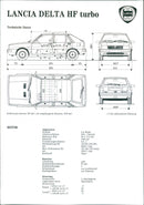 Lancia Delta HF turbo's technical specifications - Vintage Photograph