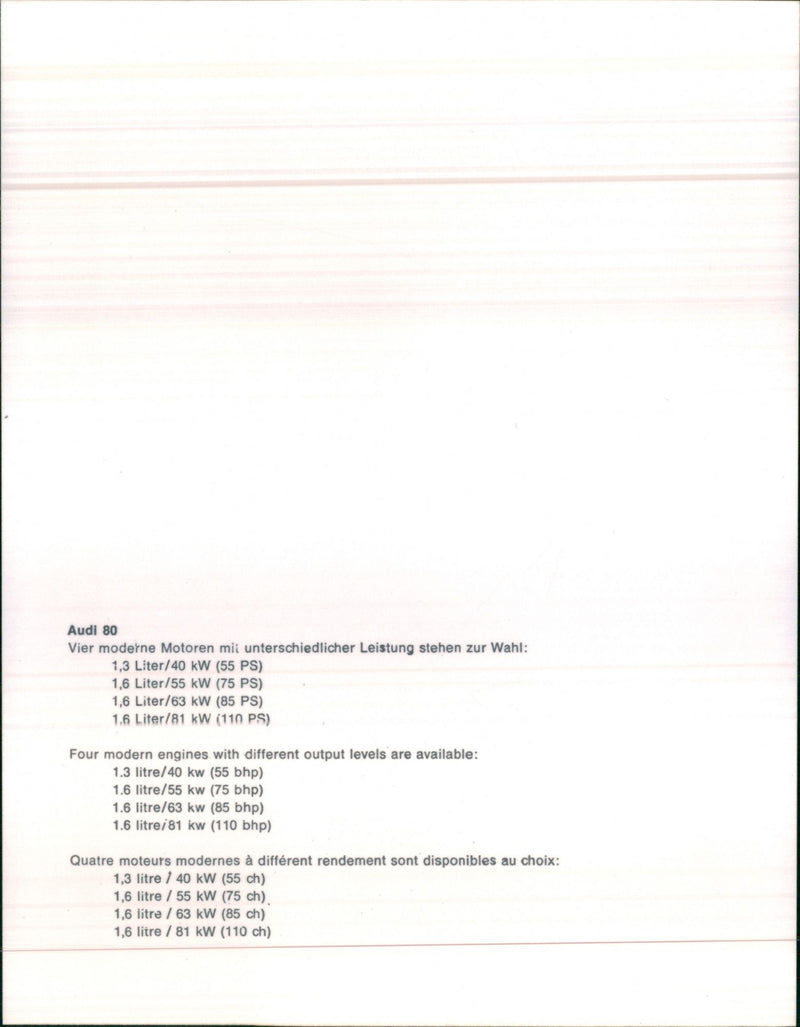 Audi 80 - Vintage Photograph