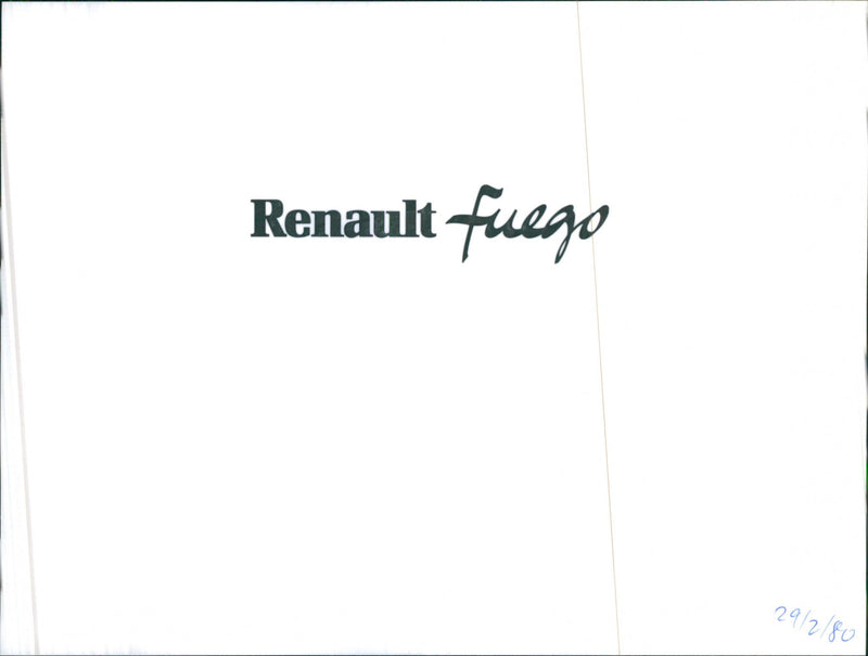 Renault Fuego - Vintage Photograph