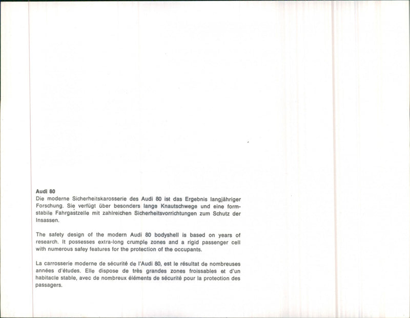 Audi 80 - Vintage Photograph