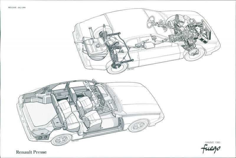 Renault Fuego 1980 - Vintage Photograph