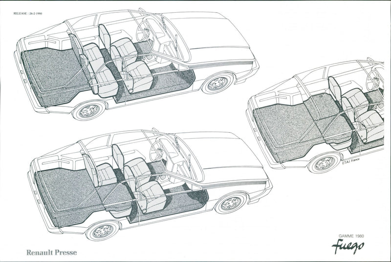 Renault Fuego 1980 - Vintage Photograph