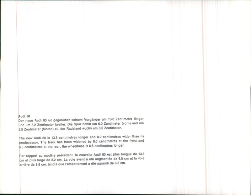 Audi 80 - Vintage Photograph