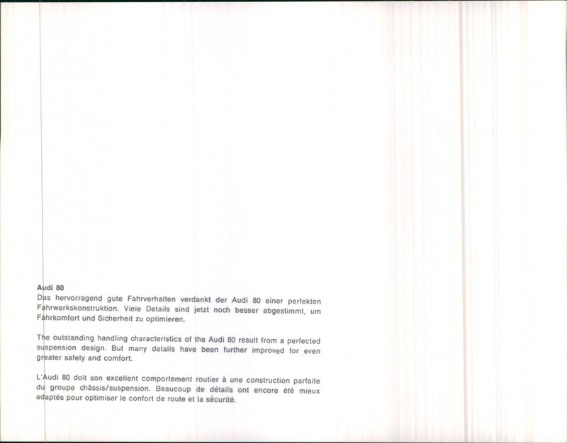 Audi 80 - Vintage Photograph