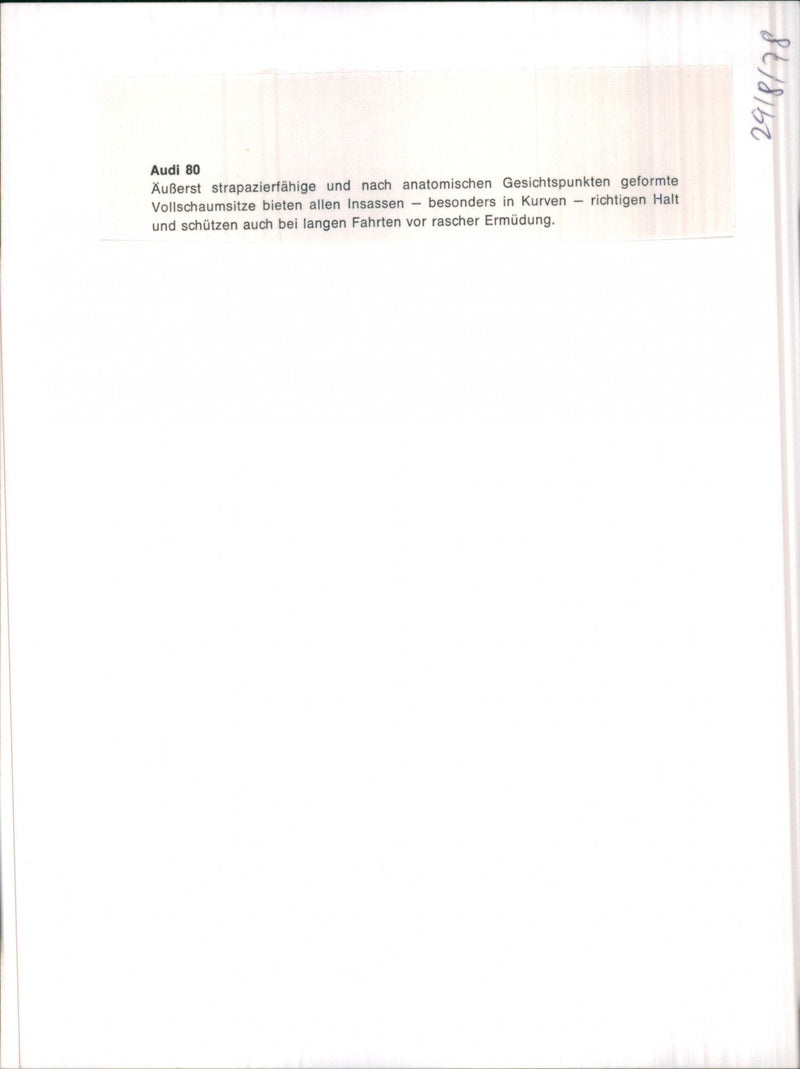 Audi 80 - Vintage Photograph