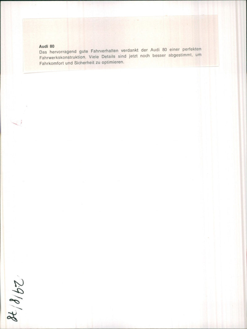 Audi 80 - Vintage Photograph