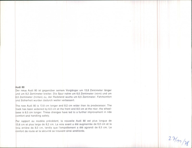 Audi 80 - Vintage Photograph