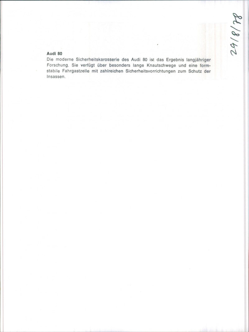 Audi 80 - Vintage Photograph