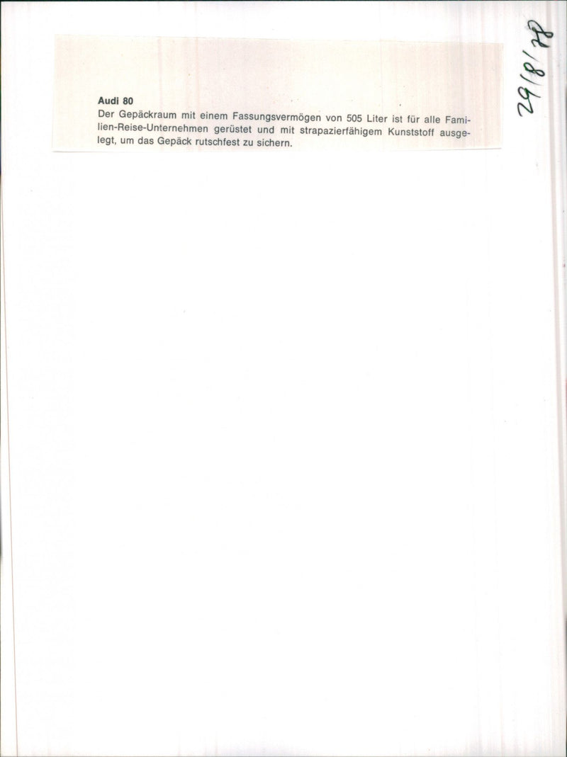 Audi 80 - Vintage Photograph