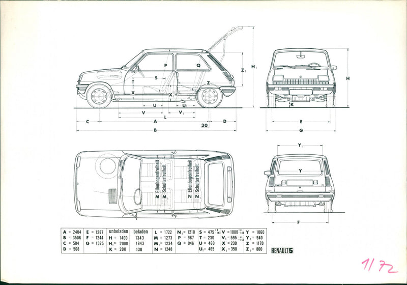 Renault 5 - Vintage Photograph