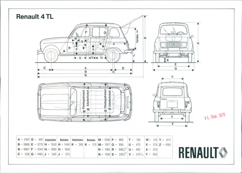 Renault 4 TL - Vintage Photograph