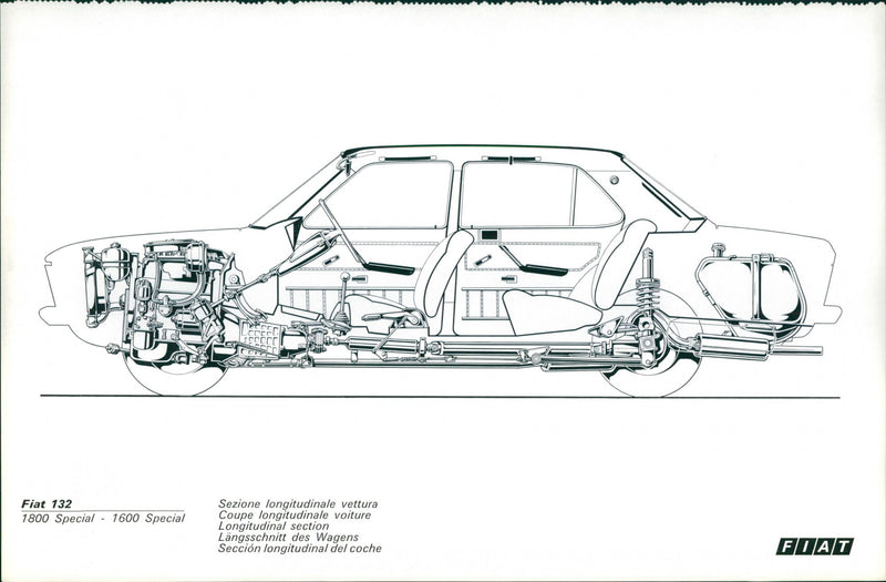 Fiat 132 (1800 Special - 1600 Special) - Vintage Photograph