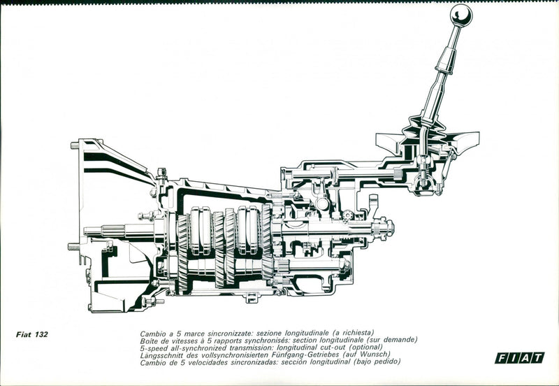 Fiat132 5-Speed all-Synchronized Transmission - Vintage Photograph