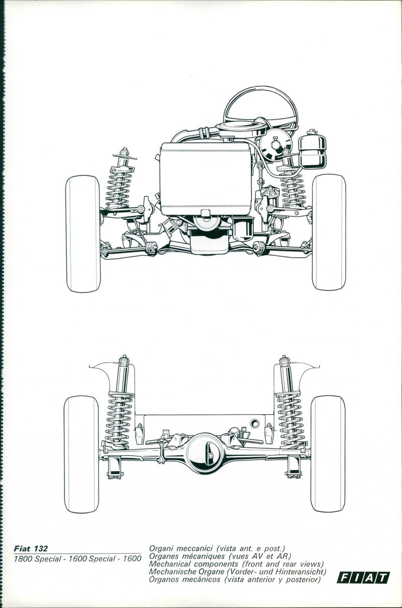Fiat 132 (1800 Special - 1600 Special - 1600) - Vintage Photograph
