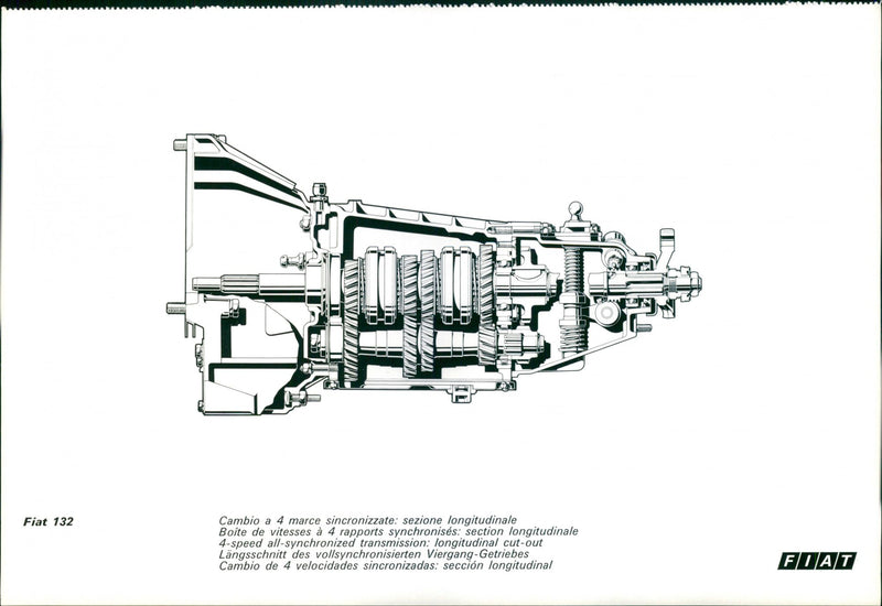 Fiat132 4-Speed all-Synchronized Transmission - Vintage Photograph