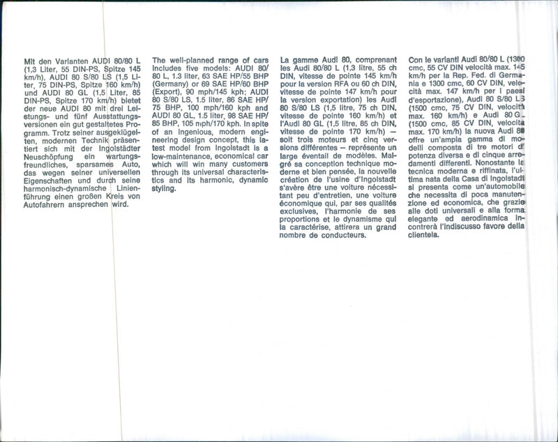 Audi 80 - Vintage Photograph