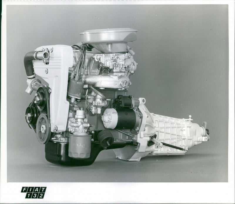 Fiat 132 Engine parts - Vintage Photograph