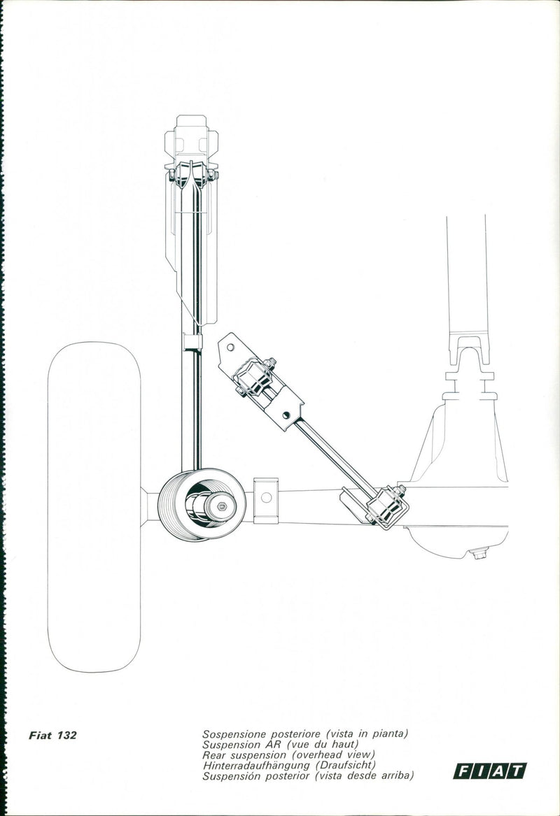 Fiat 132 Rear Suspension - Vintage Photograph