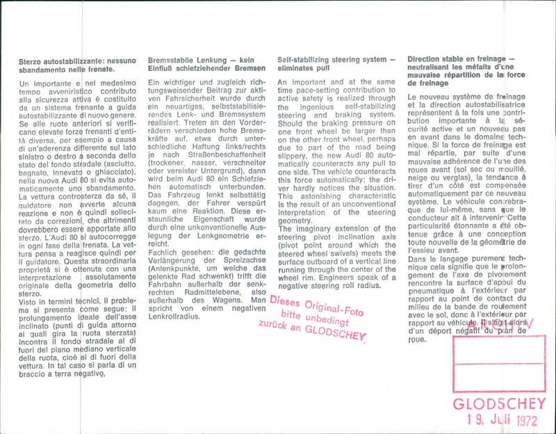 Audi 80 - Vintage Photograph