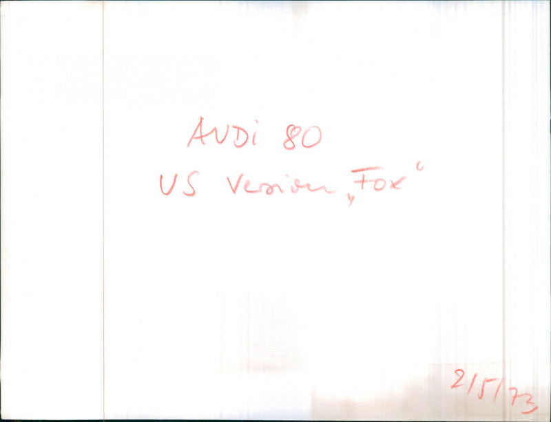 Audi 80 - Vintage Photograph