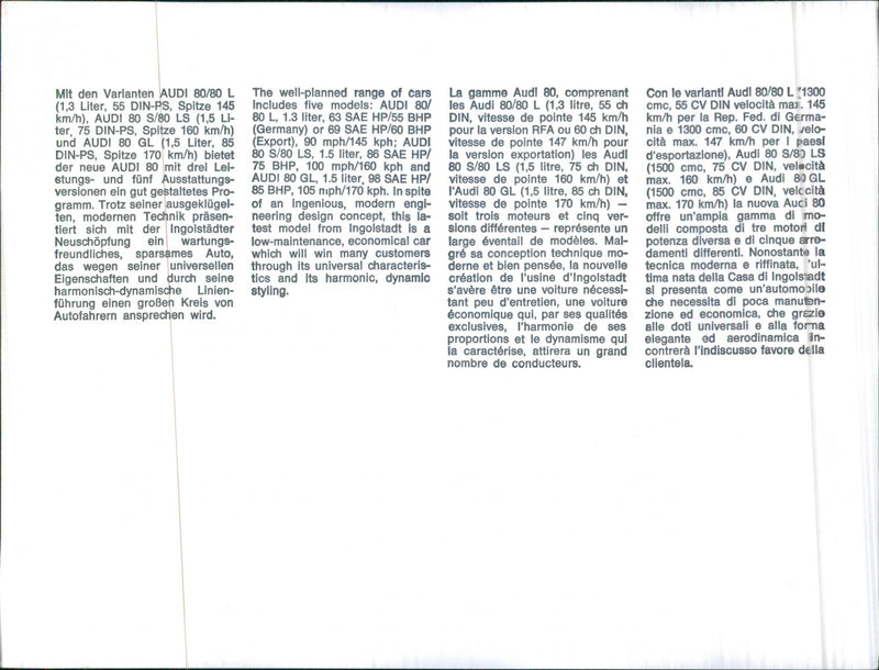 Audi 80 - Vintage Photograph