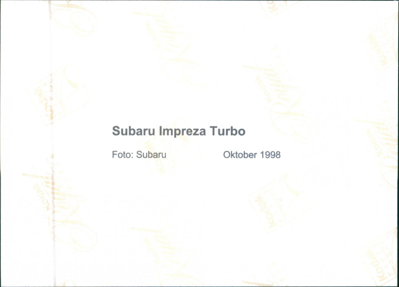 Subaru Impreza Limousine RX - Vintage Photograph