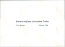 Subaru Impreza Limousine Turbo - Vintage Photograph
