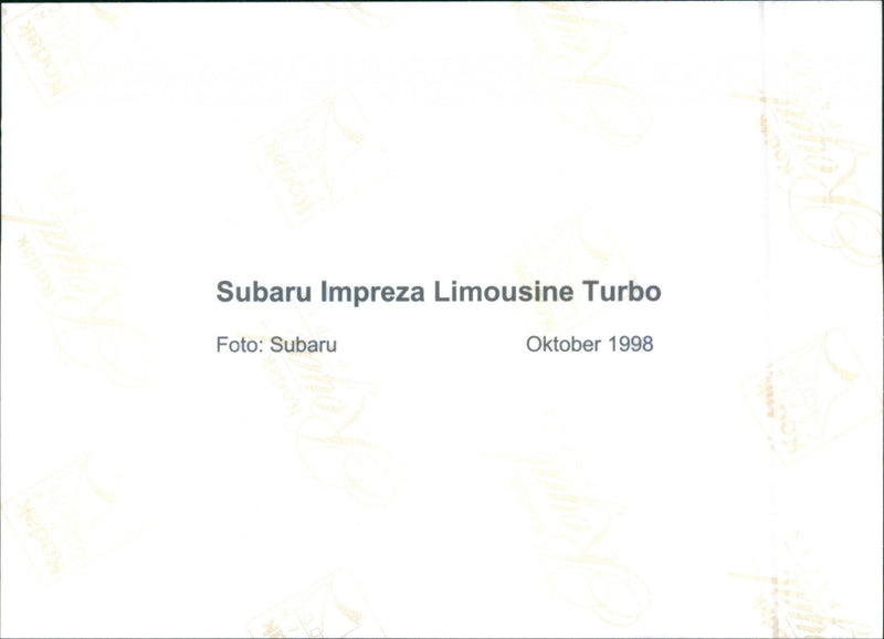 Subaru Impreza Limousine Turbo - Vintage Photograph