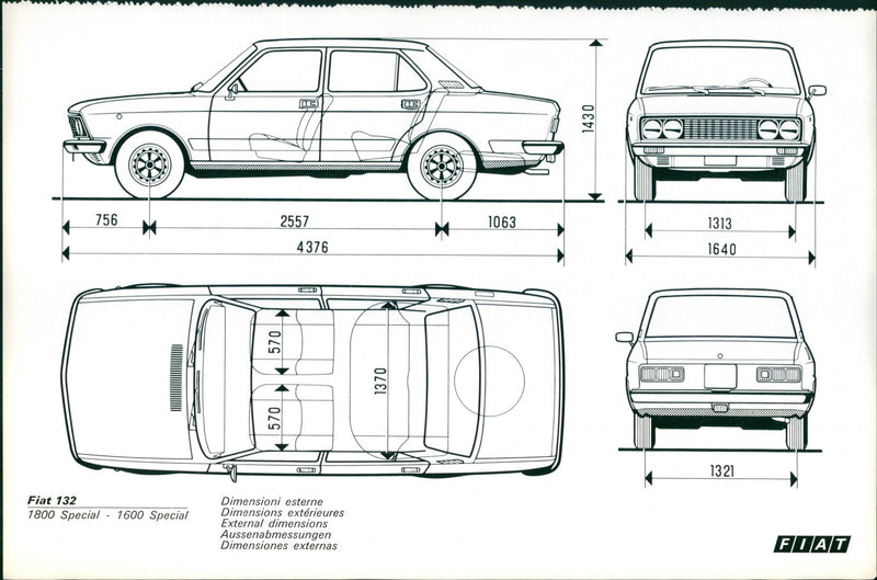 Fiat 132 - 1800 Special - Vintage Photograph