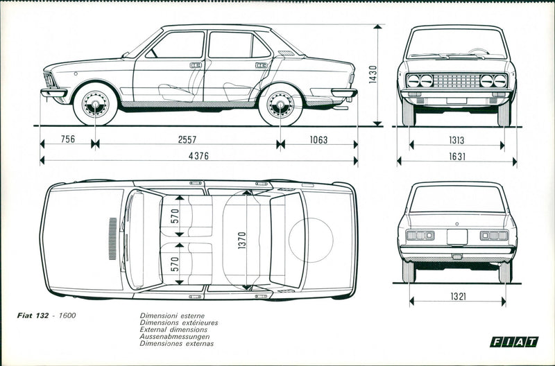 Fiat 132 - 1600 - Vintage Photograph