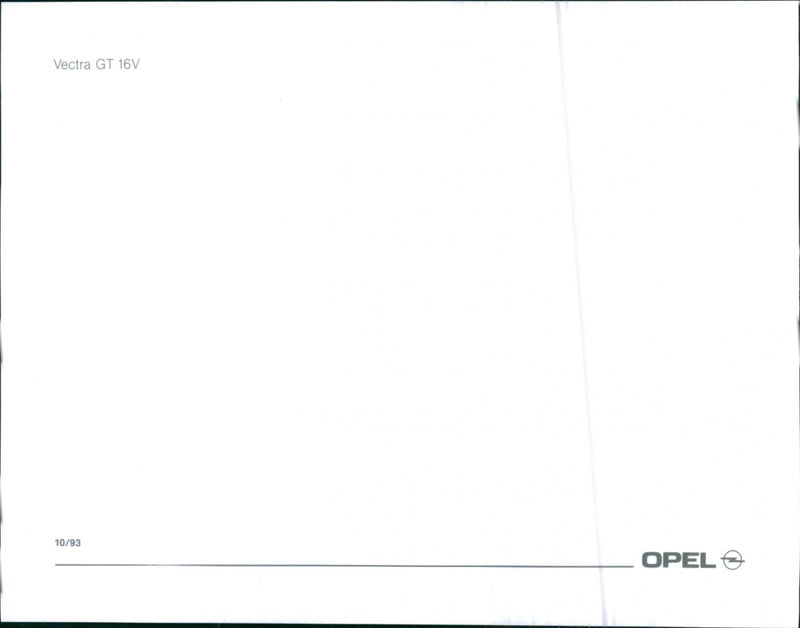 Opel Vectra GT 16V - Vintage Photograph